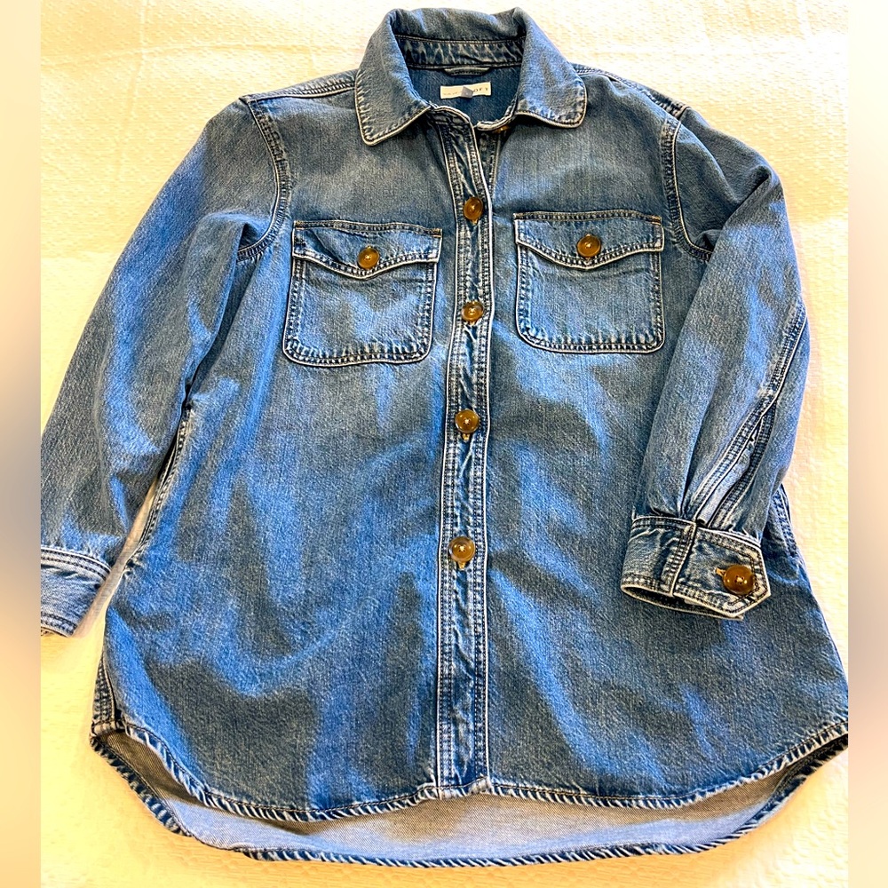 LOFT denim shacket.